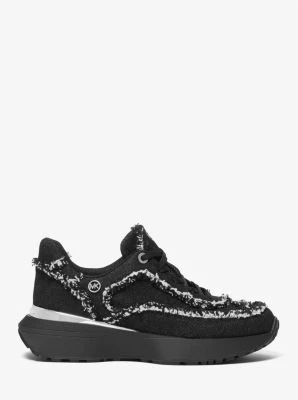 Ari Frayed Denim Trainer - Image 3