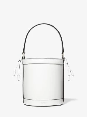 Audrey Medium Leather Bucket Bag - Image 8
