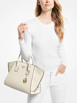 Avril Extra-Large Leather Top-Zip Tote Bag - Image 12