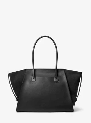 Avril Extra-Large Leather Top-Zip Tote Bag - Image 5