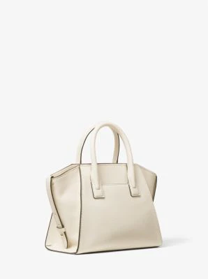 Avril Small Leather Top-Zip Satchel - Image 4