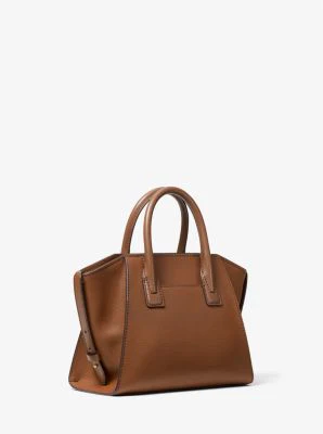 Avril Small Leather Top-Zip Satchel - Image 9