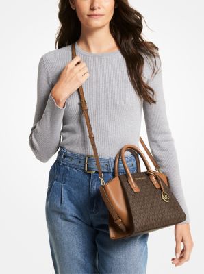 Avril Small Logo Top-Zip Satchel - Image 15