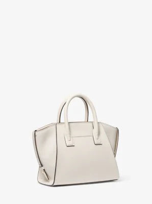 Avril Small Pebbled Leather Satchel - Image 12