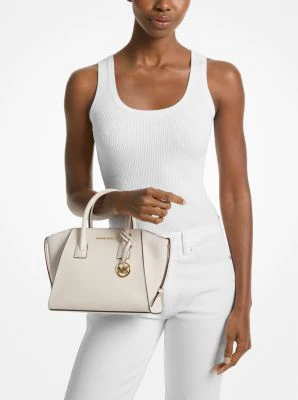 Avril Small Pebbled Leather Satchel - Image 13