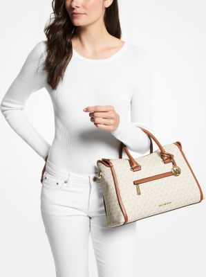 Carine Large Logo Satchel - Image 10
