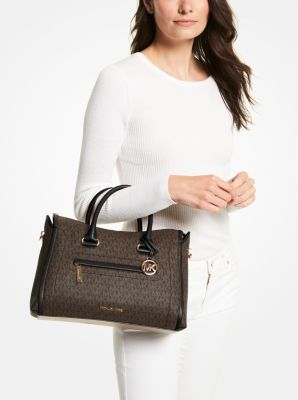 Carine Large Logo Satchel - Image 15