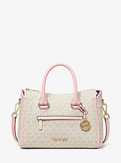 Carine Medium Logo Satchel - Image 16
