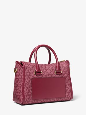 Carine Medium Logo Satchel - Image 9