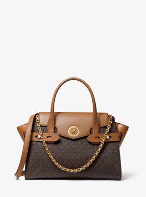Carmen Large Logo and Leather Belted Satchel - Image 2
