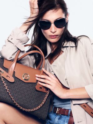 Carmen Large Logo and Leather Belted Satchel - Image 7
