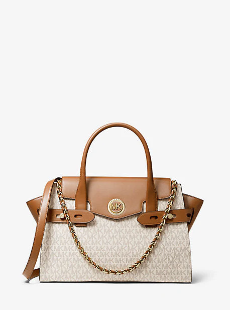 Carmen Large Logo and Leather Belted Satchel - Image 8