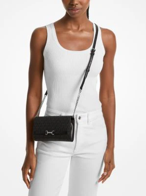 Carson Large Signature Logo Convertible Crossbody Bag - Image 5