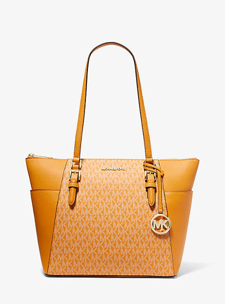 Charlotte Large Logo and Leather Top-Zip Tote Bag - Image 6