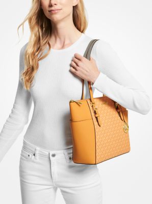 Charlotte Large Logo and Leather Top-Zip Tote Bag - Image 9