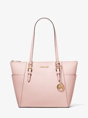 Charlotte Large Saffiano Leather Top-Zip Tote Bag - Image 10