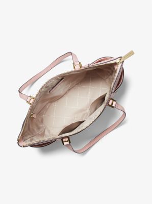 Charlotte Large Saffiano Leather Top-Zip Tote Bag - Image 11