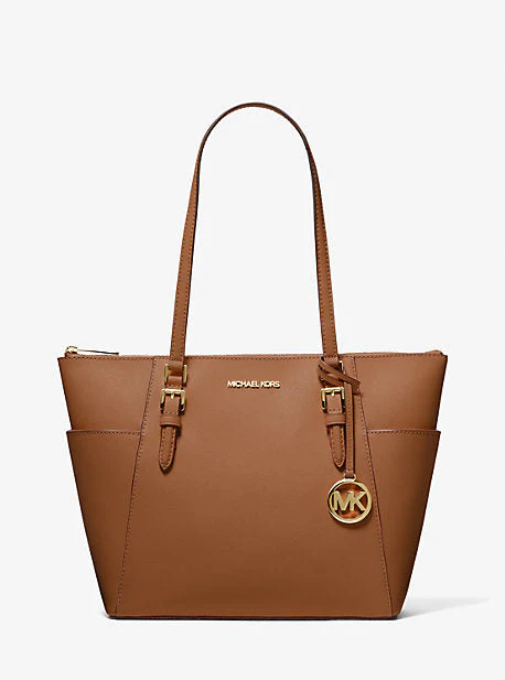 Charlotte Large Saffiano Leather Top-Zip Tote Bag - Image 17