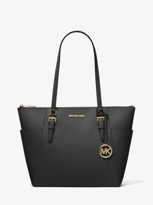 Charlotte Large Saffiano Leather Top-Zip Tote Bag - Image 22