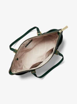 Charlotte Large Saffiano Leather Top-Zip Tote Bag - Image 3