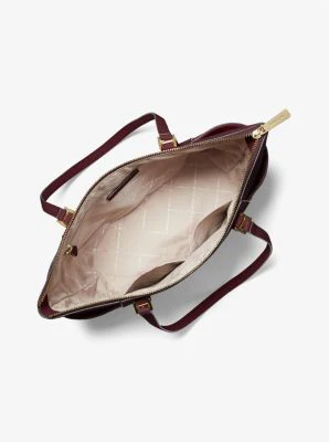 Charlotte Large Saffiano Leather Top-Zip Tote Bag - Image 31