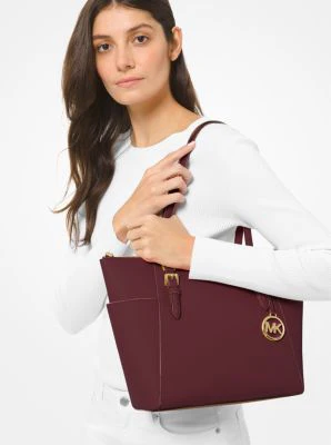 Charlotte Large Saffiano Leather Top-Zip Tote Bag - Image 32