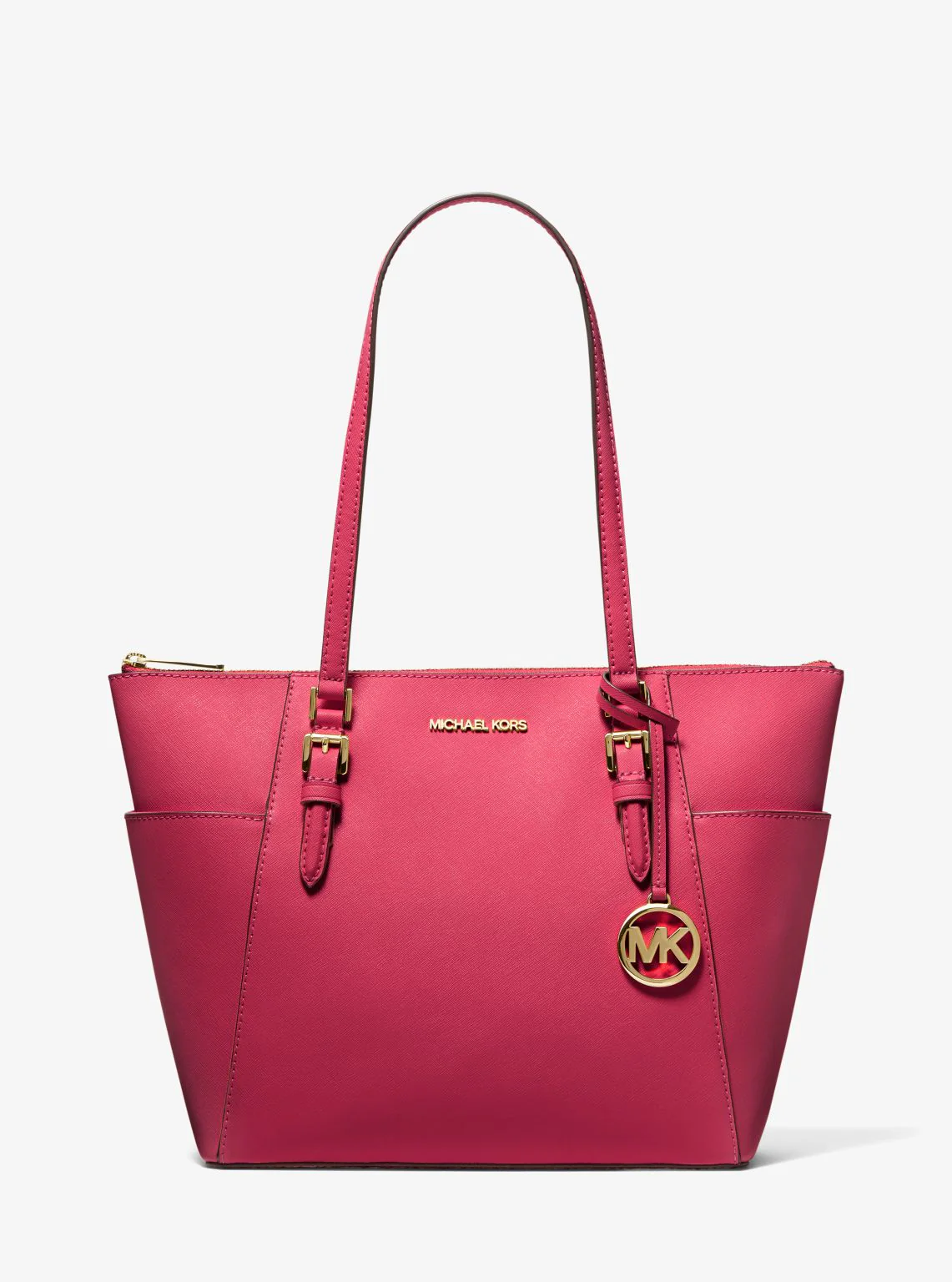Charlotte Large Saffiano Leather Top-Zip Tote Bag - Image 33