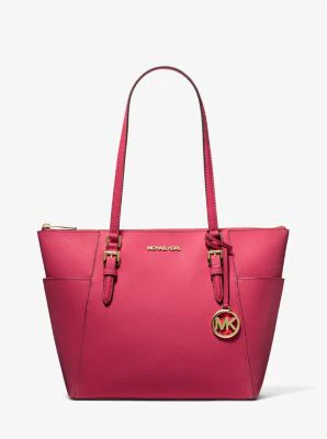 Charlotte Large Saffiano Leather Top-Zip Tote Bag - Image 34