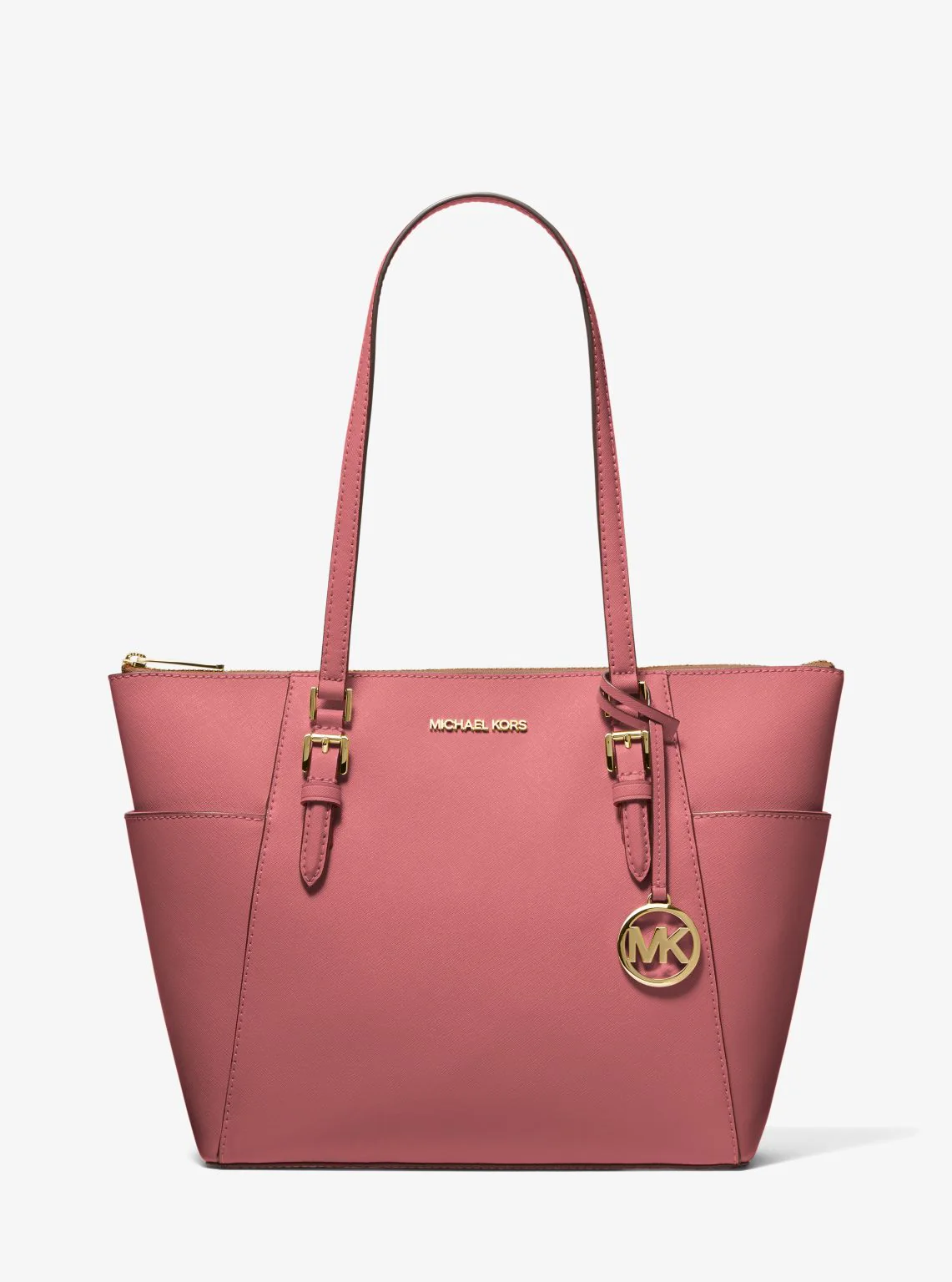Charlotte Large Saffiano Leather Top-Zip Tote Bag - Image 37
