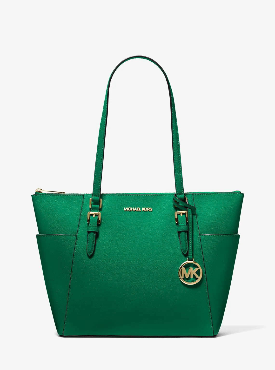 Charlotte Large Saffiano Leather Top-Zip Tote Bag - Image 41