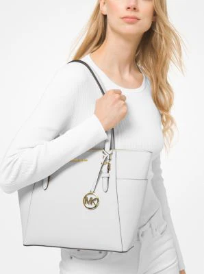 Charlotte Large Saffiano Leather Top-Zip Tote Bag - Image 48