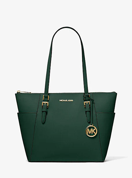 Charlotte Large Saffiano Leather Top-Zip Tote Bag - Image 49