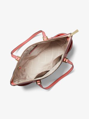 Charlotte Large Saffiano Leather Top-Zip Tote Bag - Image 7