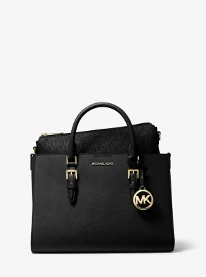 Charlotte Medium Saffiano Leather 2-in-1 Tote Bag - Image 15