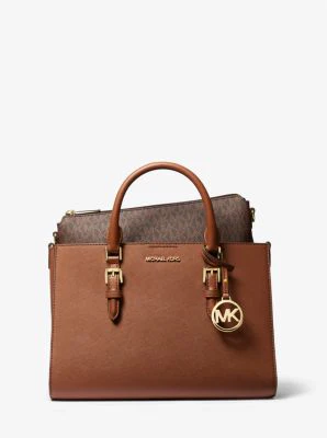 Charlotte Medium Saffiano Leather 2-in-1 Tote Bag - Image 20