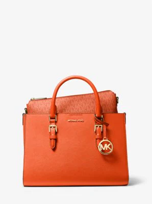 Charlotte Medium Saffiano Leather 2-in-1 Tote Bag - Image 5