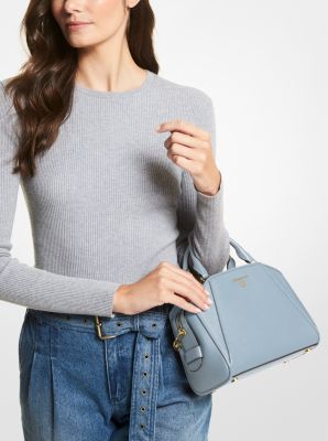 Cleo Small Saffiano Leather Satchel - Image 12