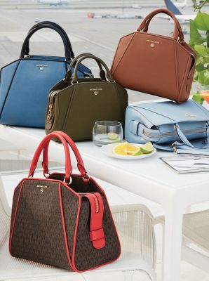 Cleo Small Saffiano Leather Satchel - Image 14