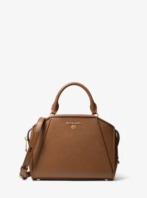 Cleo Small Saffiano Leather Satchel - Image 20