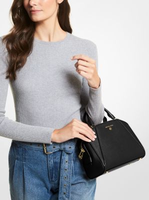 Cleo Small Saffiano Leather Satchel - Image 4