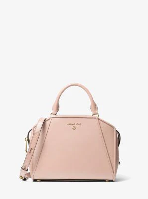 Cleo Small Saffiano Leather Satchel - Image 6