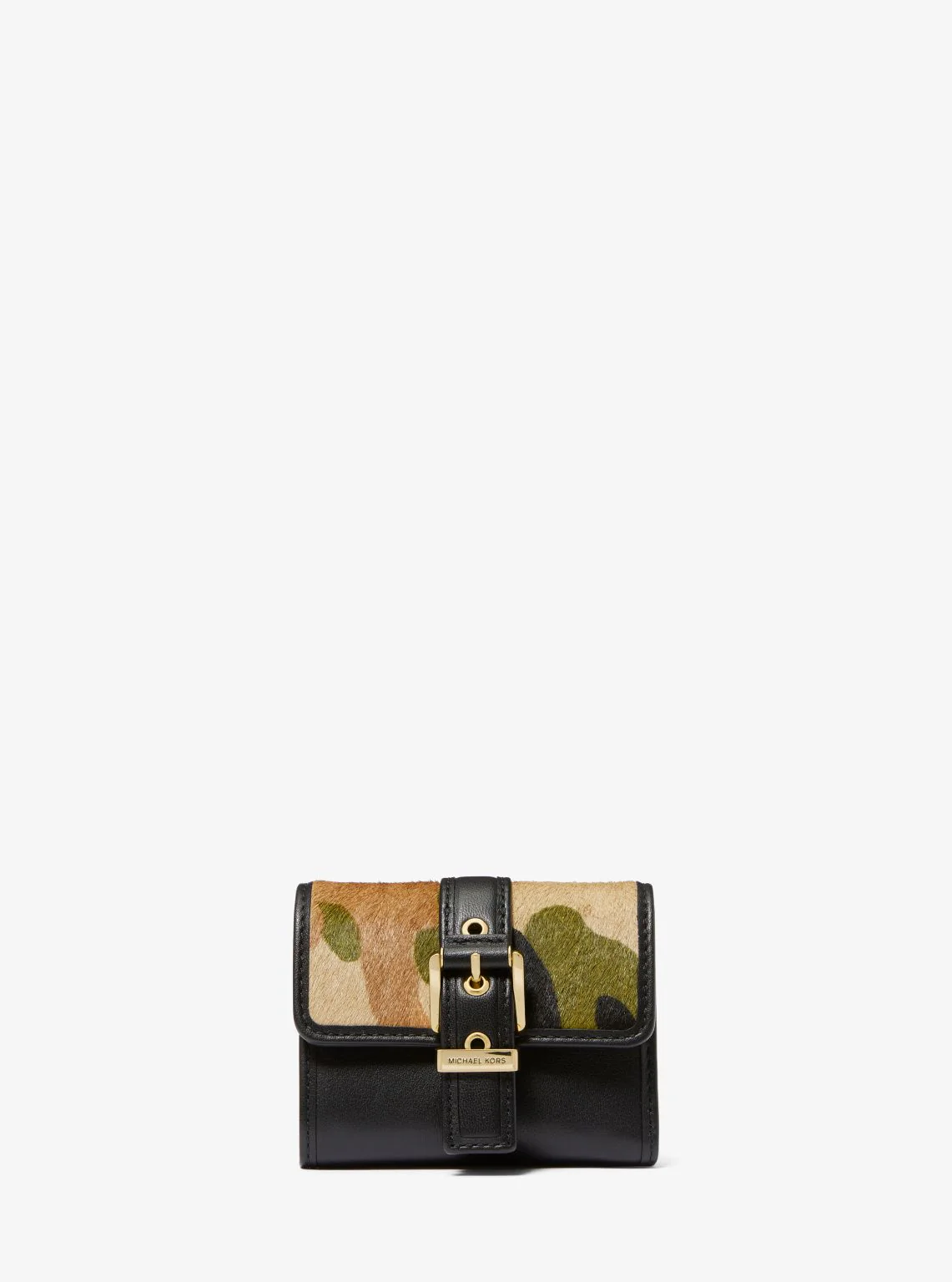 Colby Small Camouflage Print Calf Hair Tri-Fold Wallet - Image 5