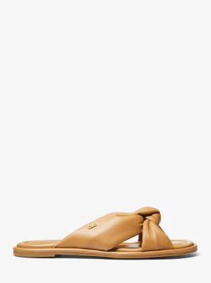 Elena Leather Slide Sandal - Image 10