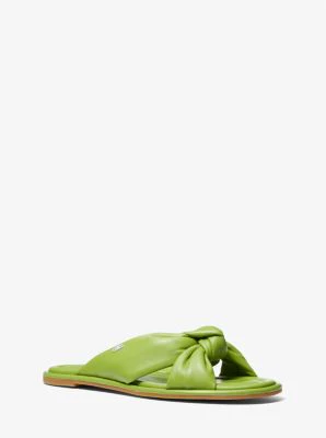Elena Leather Slide Sandal - Image 13