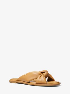 Elena Leather Slide Sandal - Image 9