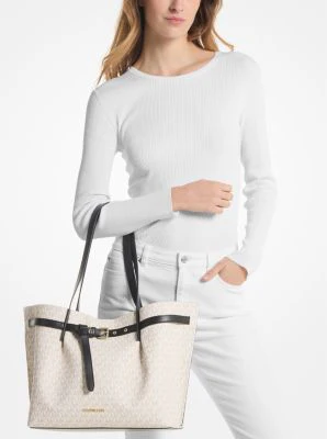 Emilia Large Logo Tote Bag - Image 8