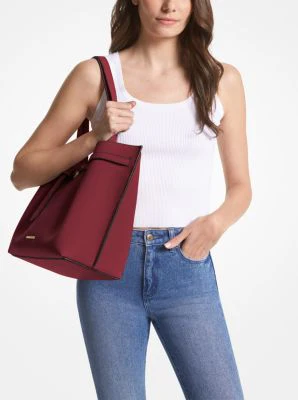 Emilia Large Pebbled Leather Tote Bag - Image 48