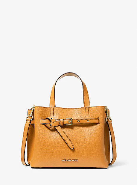 Emilia Small Pebbled Leather Satchel - Image 11