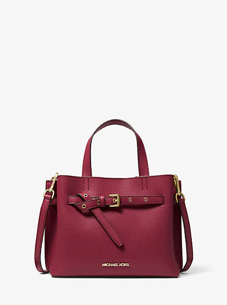 Emilia Small Pebbled Leather Satchel - Image 15