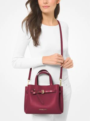 Emilia Small Pebbled Leather Satchel - Image 18